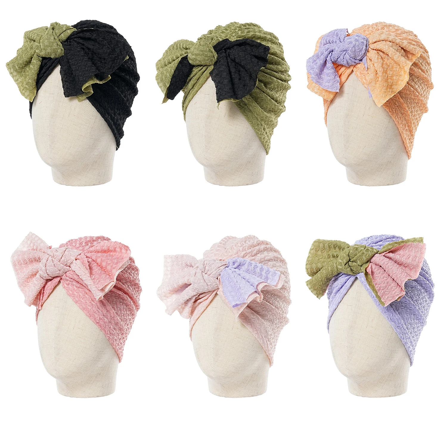 

Мусульманский хиджаб с бантом, тюрбан, женская шапка для химиотерапии, лоскутные шапочки, капот от выпадения волос, платок, банданы, повязка на голову, Turbante Mujer