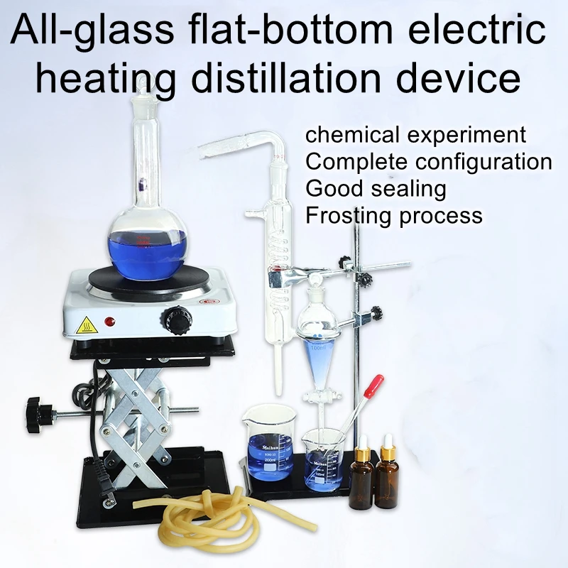 Electric heating distillation set essential oil distillation device  water refining glass