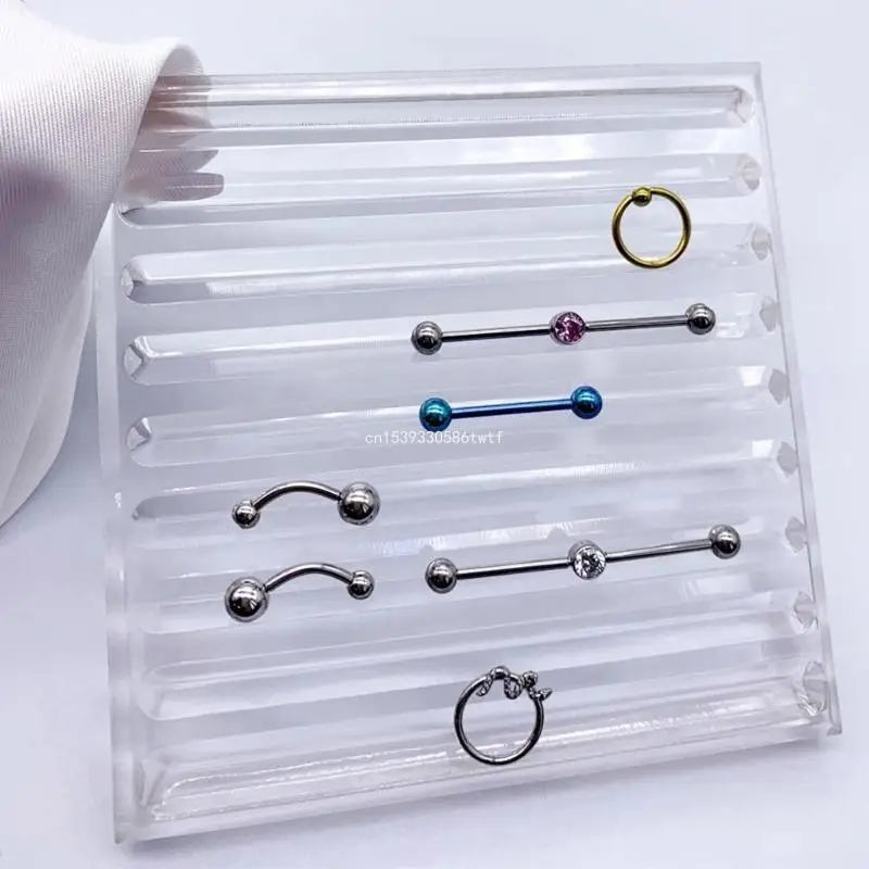 Versatile Display Storage Stand for Tongue Rings in Boutique and Exhibition Dropship