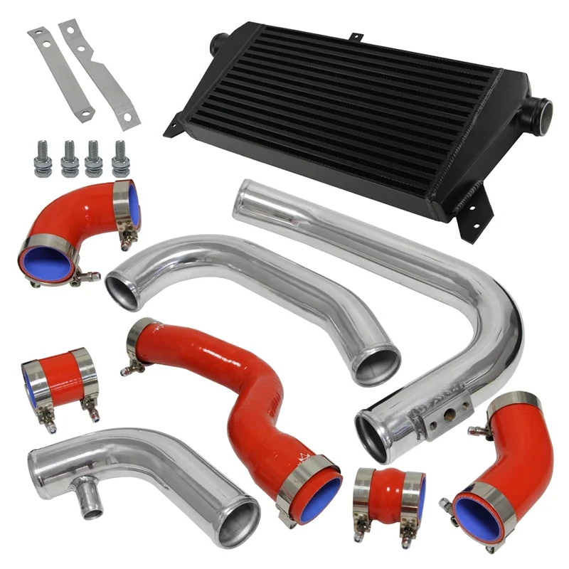 Front Mount Intercooler+Pipe Kit for Audi A4 1.8T Turbo B6 Quattro 02-06  Black / Blue /Red