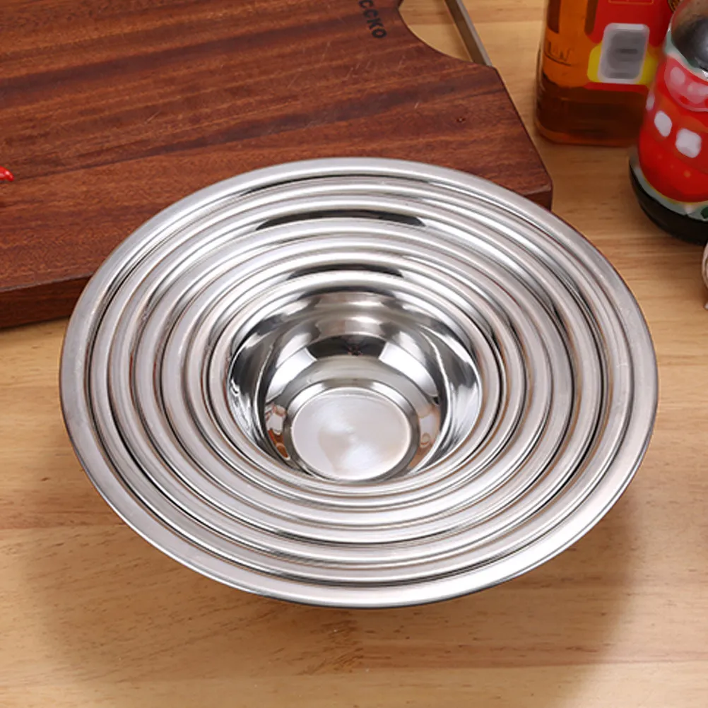 1 Tazón Mezclador Premium de Acero Inoxidable Grueso con Fondo Plano y Diseño Equilibrado para Marinar, Cocinar, Hornear, Sopas y Sazonar