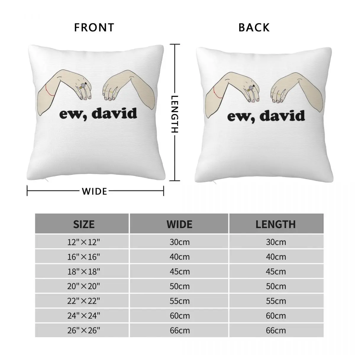 Alexis Rose Ew David Square Pillowcase Polyester Linen Velvet Printed Zip Decorative Home Cushion Cover
