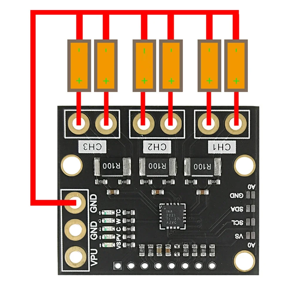 1-10pcs INA3221 High-Side Measurement Shunt Bus Voltage Monitor I2C SMBUS-Compatible Triple-Channel with Pins Replace INA219