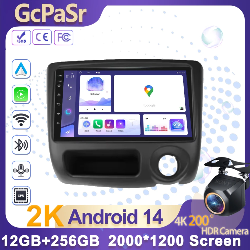 

For Toyota Vitz Yaris Echo 1999-2005 Car Radio Carplay Navigation GPS Stereo Android Auto Screen Multimedia Player 5G Wifi DVD