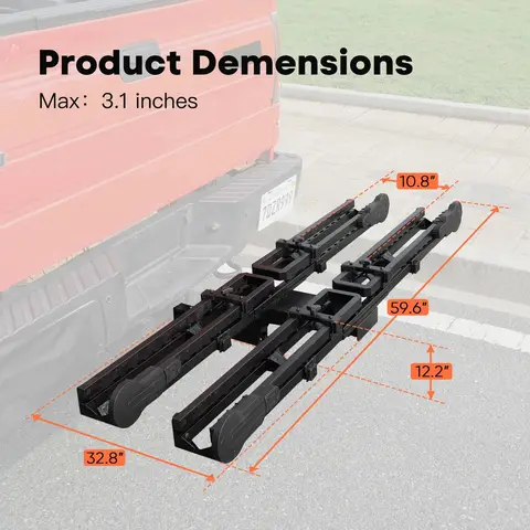 STLF 100 lb hopfällbar, tiltbar cykelhållare för dragkrokmontering för 2 cyklar 8 best sales cykelhållare för dragkrok - №3