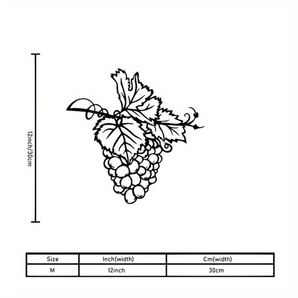 CIFBUY Black Iron Grapevine Wall Art, Renaissance Sculpture & Indoor/Outdoor Hanging Decor for Home, Kitchen, Dining Room