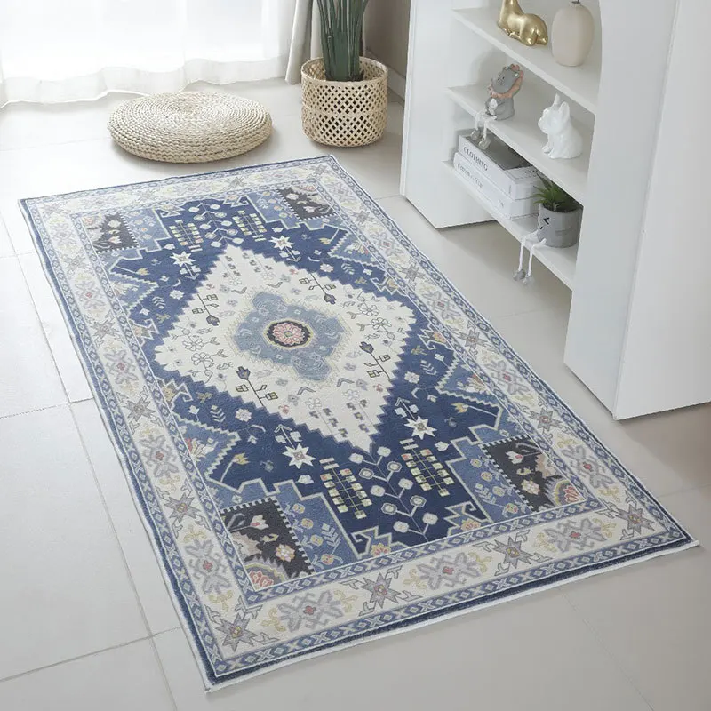 

Moroccan Trellis Area Rug 80X120cm Non-Slip Washable Indoor Door Mat Accent Throw Carpet for Bedroom Kitchen Entryway Bathroom