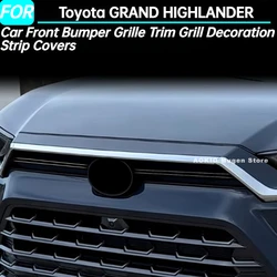 Car Front Bumper Grille Trim Grill Decoration Strip Covers for Toyota GRAND HIGHLANDER Interior Accessories 2024
