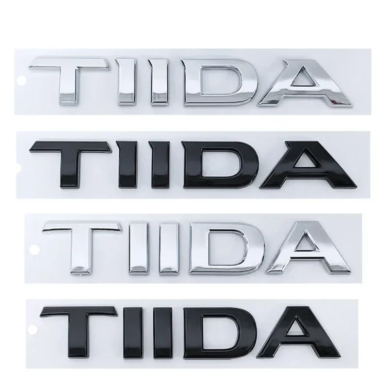 Plastic ABS for Nissan TIIDA Car Side Emblem Rear Trunk Body Letter Sticker Badge Styling Modification Exterior Accessories