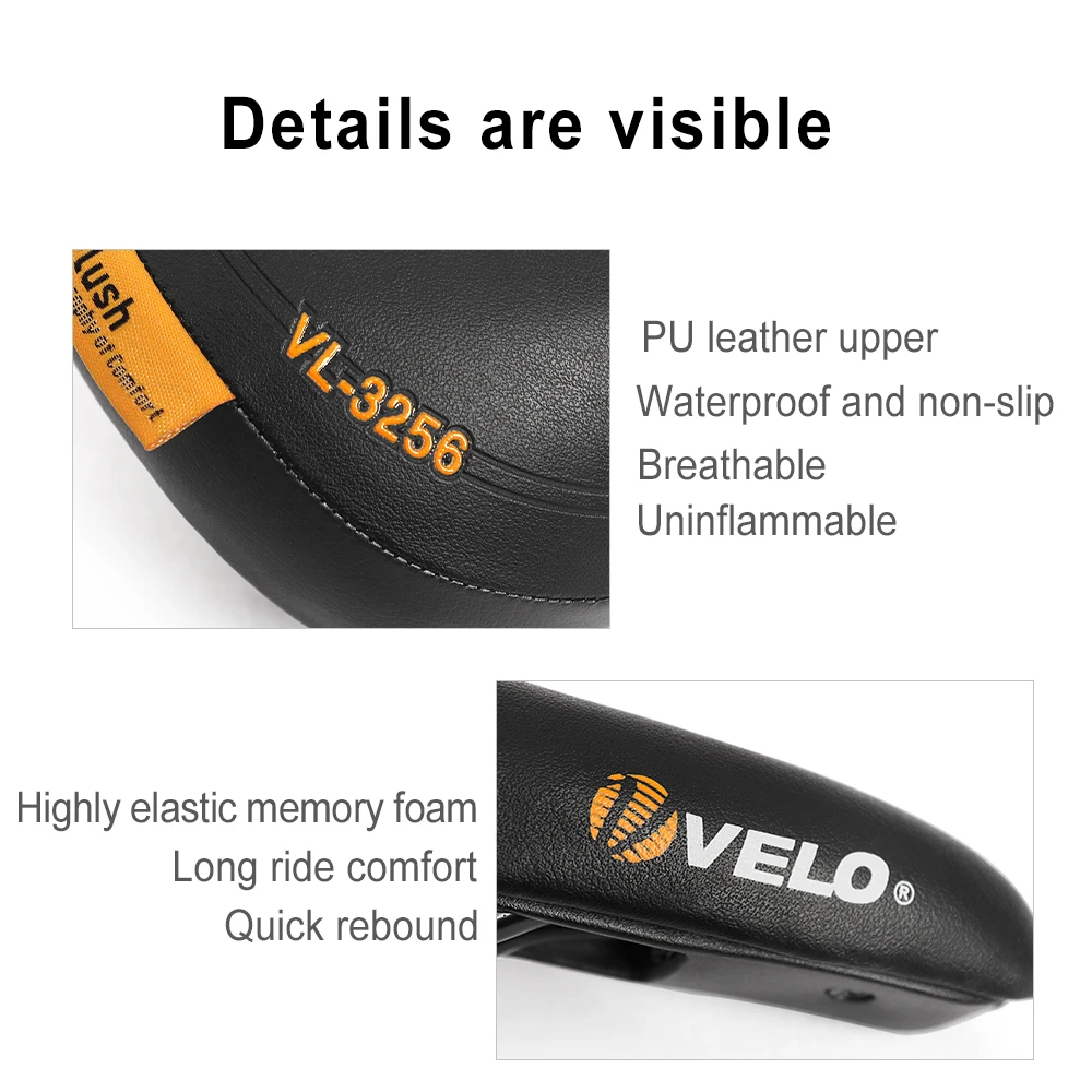 VELO VL-3256 Bicycle Saddle MTB Mountain Bike Soft Comfortable Seat Cycling Ultralight Bicycle Cushion Parts