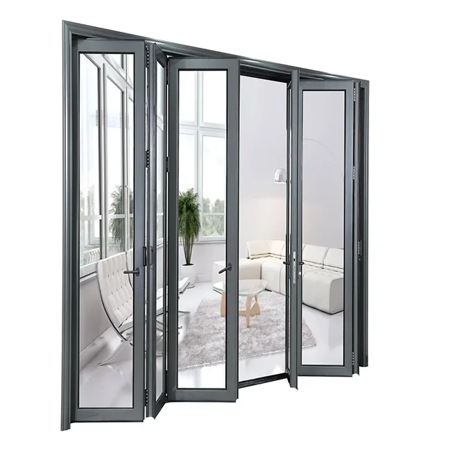 

High Quality for Customized Aluminum Frame Tempered Insulated Glass Patio Bi-fold Door for Living Room