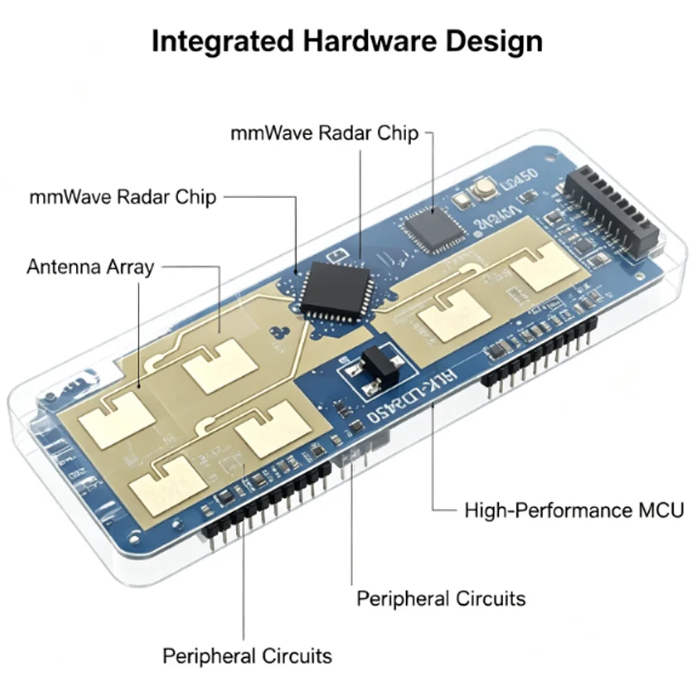 24G Millimeter Wave Sensor LD2450 for Smart for Home For Human Motion Monitoring Real Time Tracking 6 Meter Detection Range