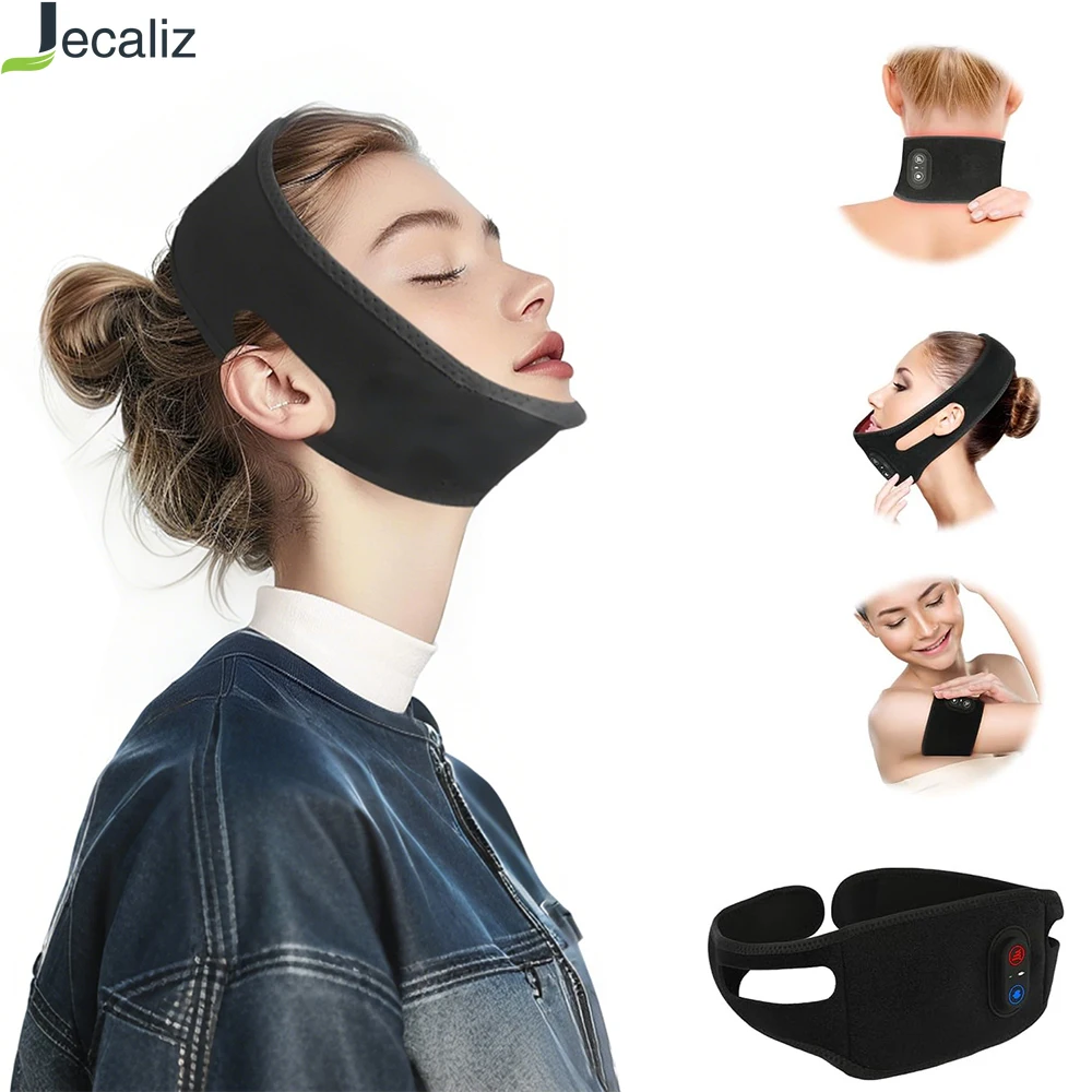 

660nm Red Light Infrared 850NM Fabric Chin Neck Home Use Neck Heal Belt Lifting Firming Skin Neck Pain Relief Wrap Skin Care