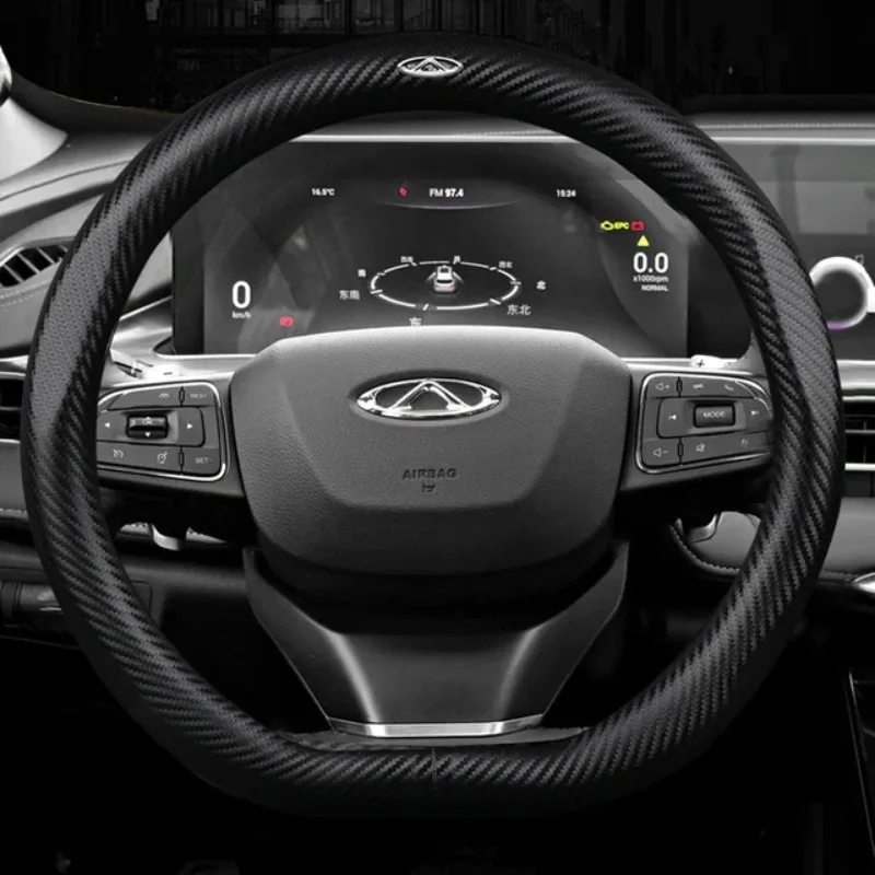 Car steering wheel cover 38 cm 15 inch leather suitable for Chery TIGGO TIGGO3 TIGGO4 TIGGO5 TIGGO7 TIGGO7PRO TIGGO8 TIGGO8-PLUS