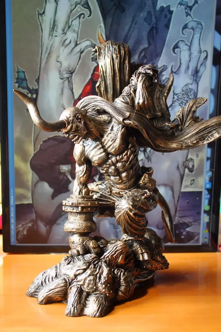 HELLBOY-Statue en résine édition de combat angryi, 36cm, grand modèle de collection, base de figurine, décoration de la maison et de la chambre, cadeau le plus récent