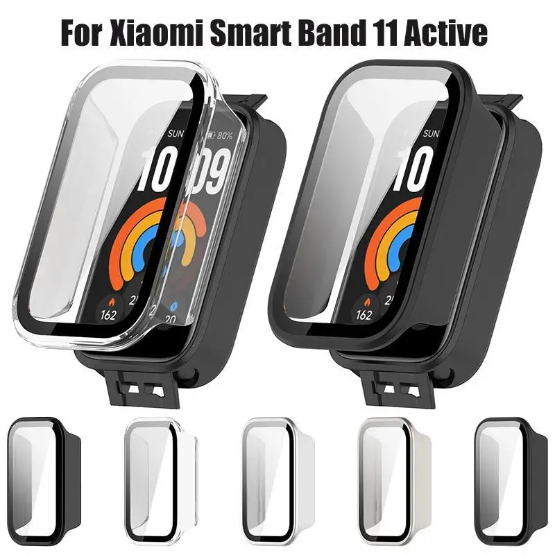 PC+Glas-Hülle für XIAOMI Smart Band 11 Active Displayschutz aus gehärtetem Glas für Xiaomi Mi Band 11 Active Schutzhülle – Detail 1