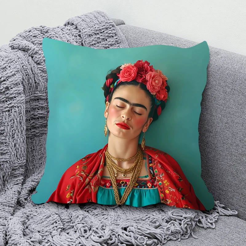 Home Decor Pillow Cover Iving Room Bedroomo Office Car Dakimakura Throw Pillows Square Pillowcase F-fridas Fashion Home Decor