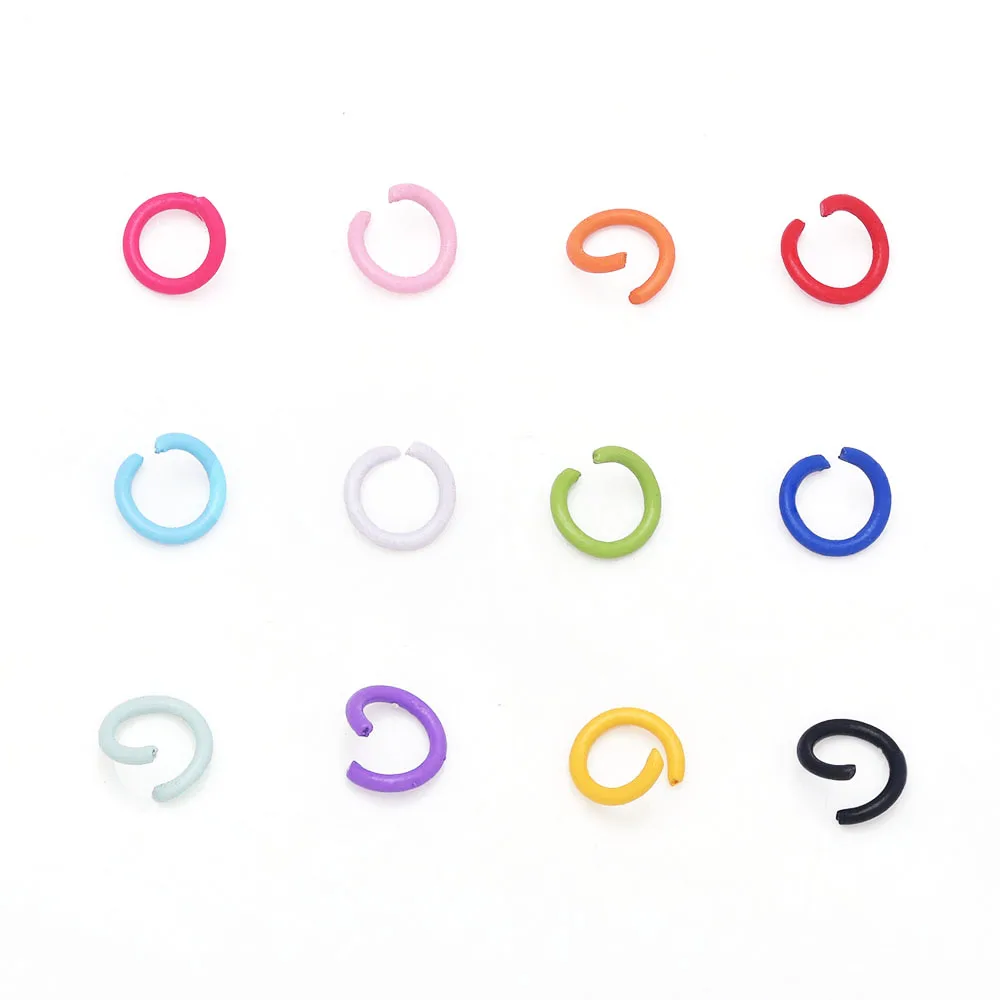100pcs Colored Open Jump Rings O Ring Connectors