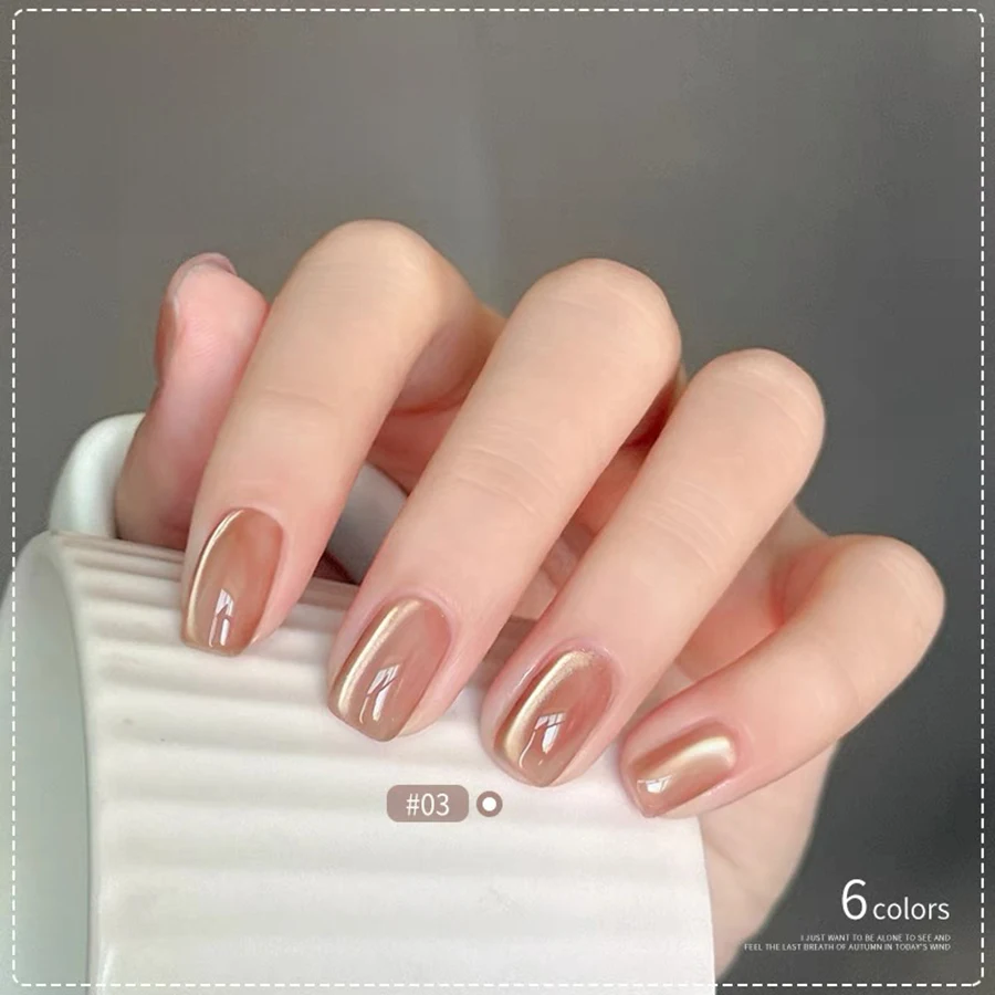 WS 10ML Herfst en Winter Nagels Best Verkopende Li Ge Retro Champagne Goud Glazen Kraal Maanlicht Cat Eye Magneet Gel nagellak Nagels
