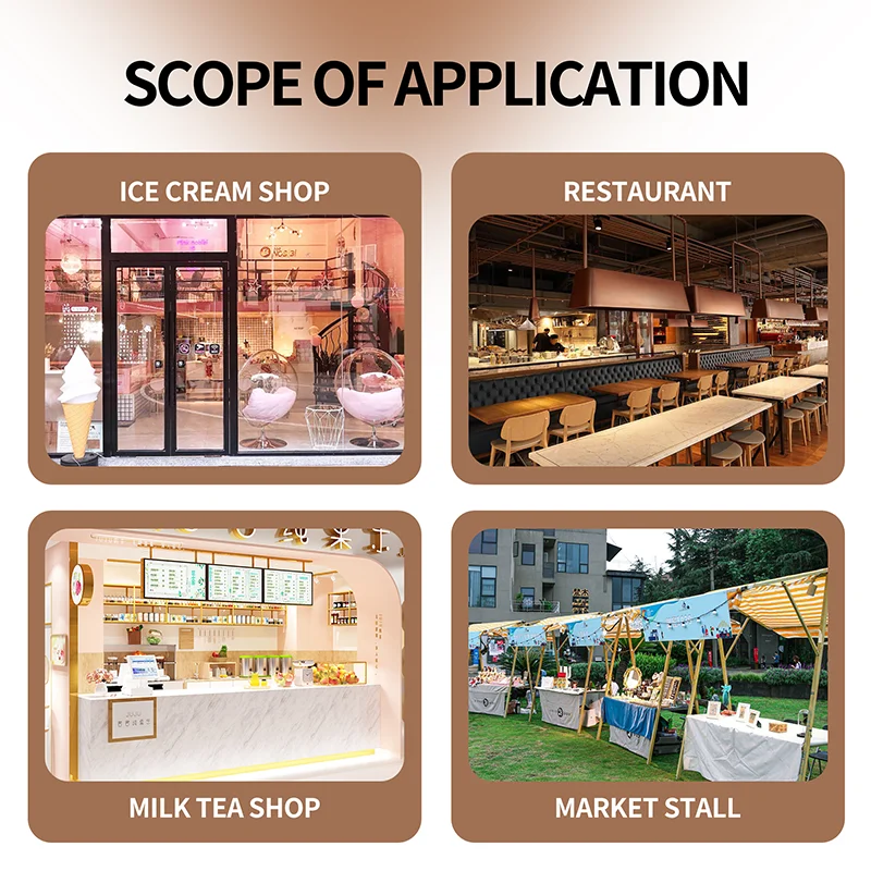 New 5 Functions 48L/H Commercial Ice Cream Machine Italian Gelato Hard Ice Cream Maker Batch Freezer Sorbet Ice Slush Machine