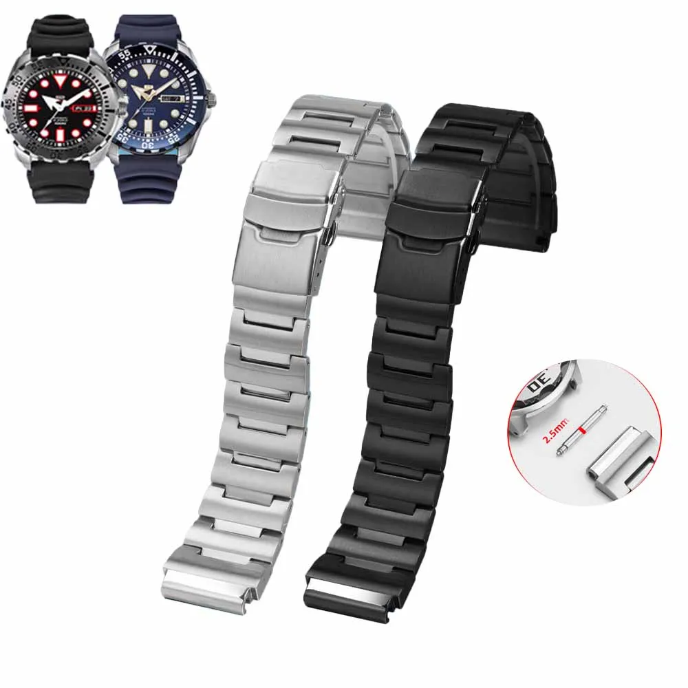 Fit Seiko Convex Watch Band For Red Toothed Water Ghost Little Monster Strap Bracelet For SKX781 SKX779 SRPH75K SPR307 SPR313