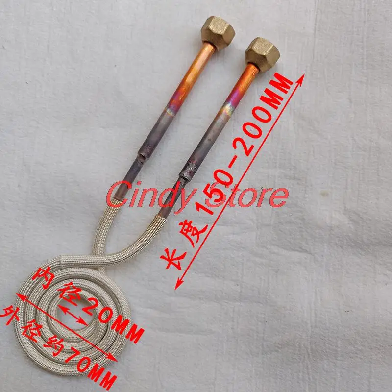 High frequency machine induction heating coil Water drill gear turning tool heating coil  copper tube induction coil