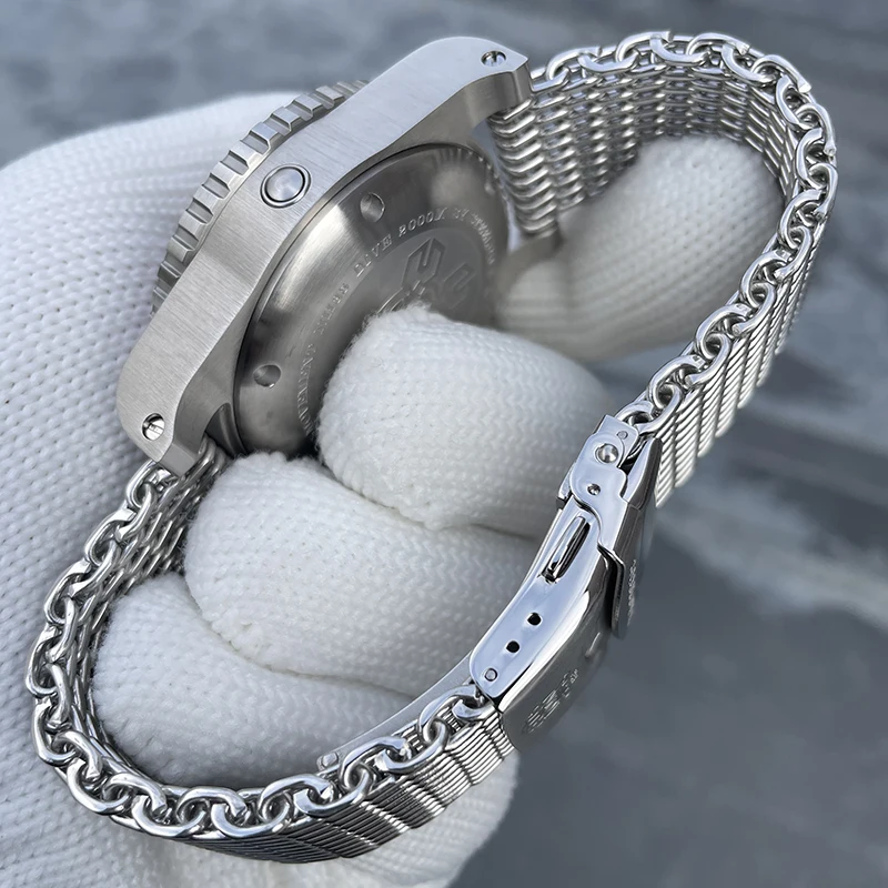 ساعة غواص رجالية من STEELDIVE 46.5 ملم ساعة يد ميكانيكية أوتوماتيكية عسكرية 2000 متر مقاومة للماء ياقوت مضيء NH35 حافة سيراميك