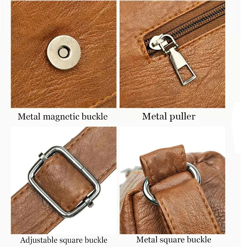 Bolsa retangular estilo neutro para homens e mulheres, bolsa crossbody com grande capacidade, bolsa de ombro única casual e moderna