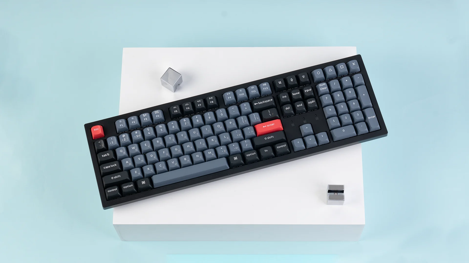 Keychron K10 Pro QMK/VIA Wireless Mechanical Keyboard Russian Layout Hot-Swappable Double-Shot PBT Keycaps RGB Backlight