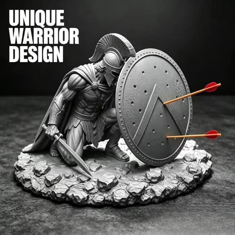 [S]3D Printed Spartan Warrior Toothpick Holder Creative Figurine Durable for Home Dining Table Kitchen Decor Gift
