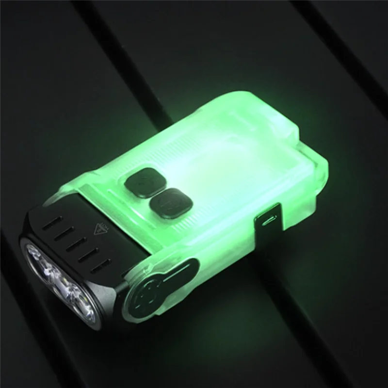 

BHTS-V15 LED Small Powerful Flashlight,10 Modes Mini Pocket Keychain Flashlight Rechargeable Portable Flashlight Durable (White)
