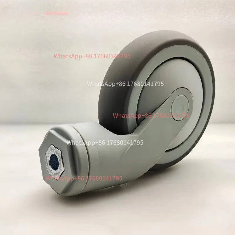 hospital bed caster 5‑Inch TPR Rubber Plastic Medical Caster Wheel Hollow Rivet Rotating Casters For Hospital Equipment