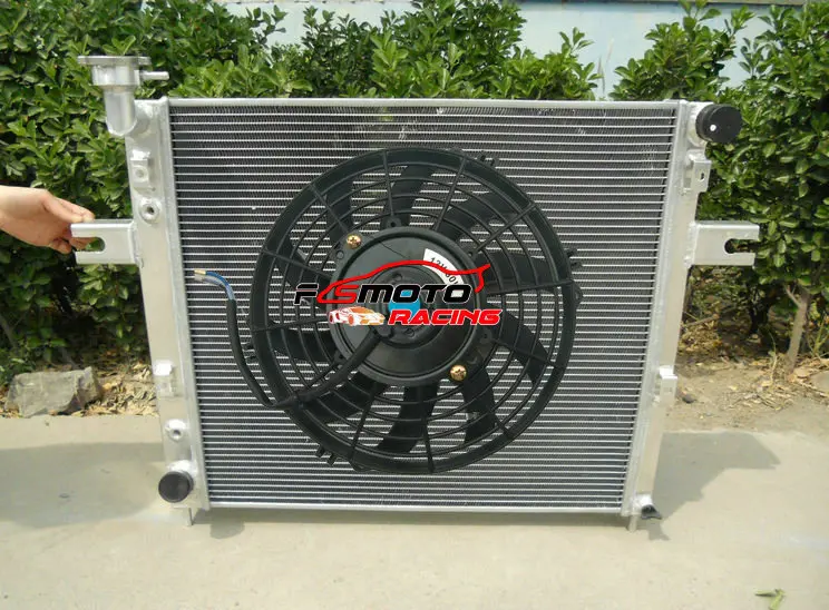 3ROW Aluminum Radiator+Fan For Jeep Grand Cherokee 4.0L L6 1999 2000 2001 2002 2003 2004 99 00 01 02 03 04 AT/MT