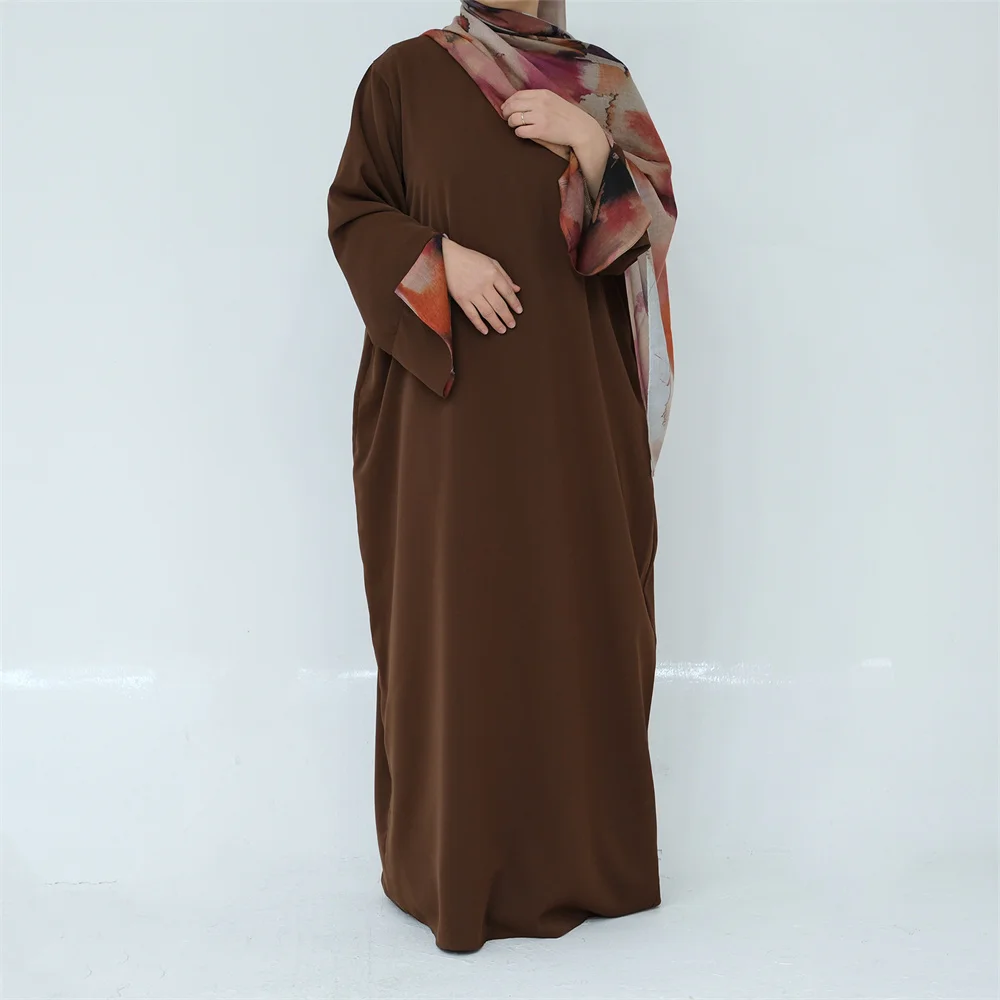 이드 라마단 겸손한 Abaya Kaftan 두바이 이슬람 무슬림 드레스 Abayas Caftan Marocain 카타르 오만 터키 여성용 의류 가운 Femme