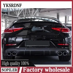 YKSRDNF For Mercedes-Benz CLS300 CLS350 CLS450 CLS53 Sedan CLS C257 2019 2020 Carbon Fiber Rear Trunk Wing Lip Rear Spoiler Wing