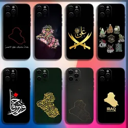 Nation Iraq Flag Map Phone Case For iPhone 16,15,14,13,12,11,Pro,X,XS,Max,XR,Plus,Mini Soft Black Cover