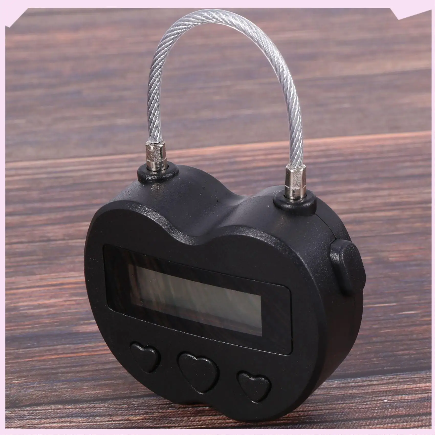 B24B 3X Smart Time Lock LCD Display Time Lock Multifunction Travel Electronic Timer, Waterproof USB Rechargeable Padlock