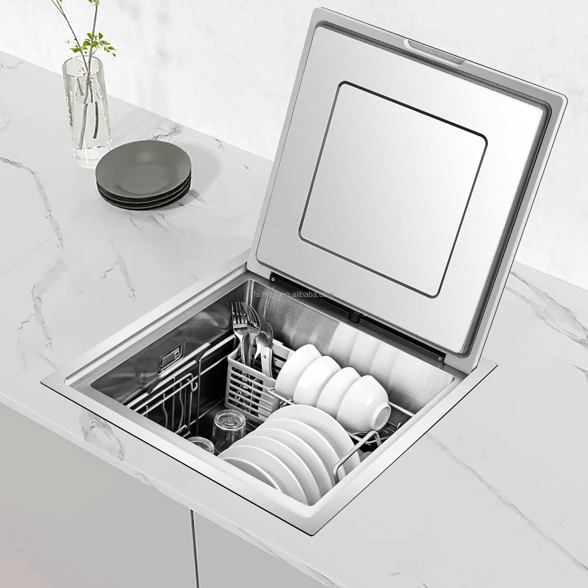 

Smart Kitchen Sink With Built-In Dishwasher Ultrasonic Cleaner Air Drying Washing Machine Featuring Seafood Tank-for Home Use