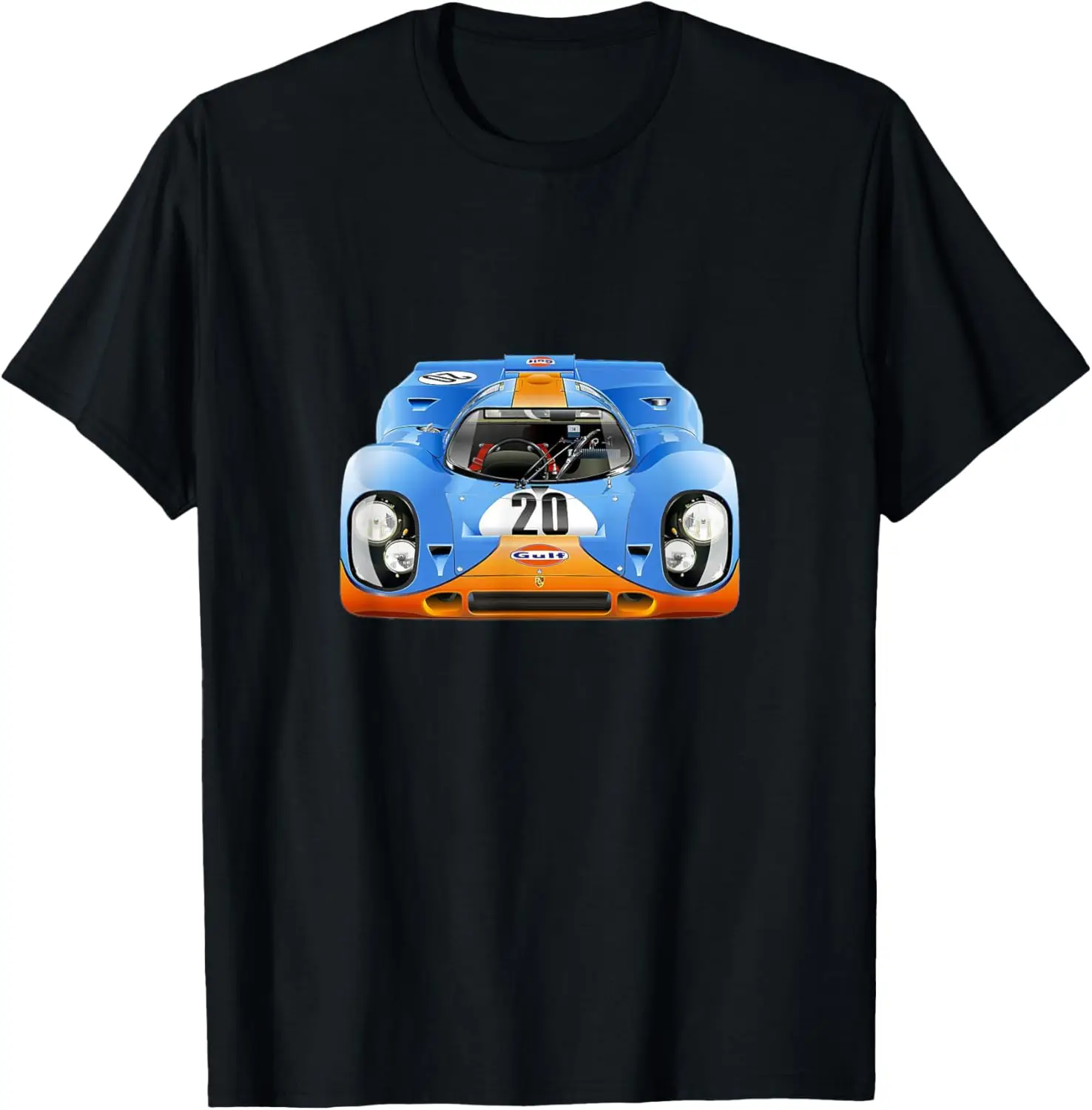 Camiseta histórica 1970 Le Mans 917 Gulf Vintage Race Car 917K