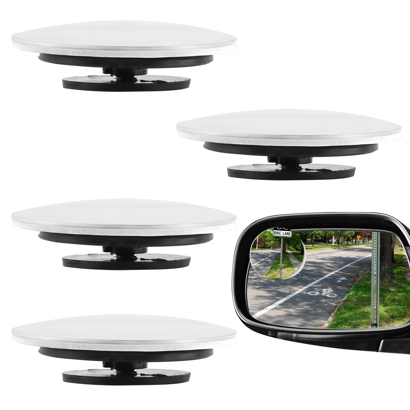 

2pairs SUV Convex Truck For Cars Clear HD Frameless Blind Spot Mirror Waterproof Adjustable Safety Parking Round Wide Angle