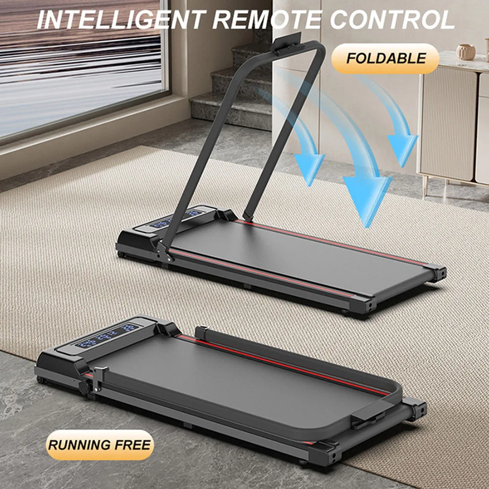 Folding Portable Walking Pad Mini Under Desk Treadmill Machine Running Foldable Fitness Manual Electric Treadmills For Home