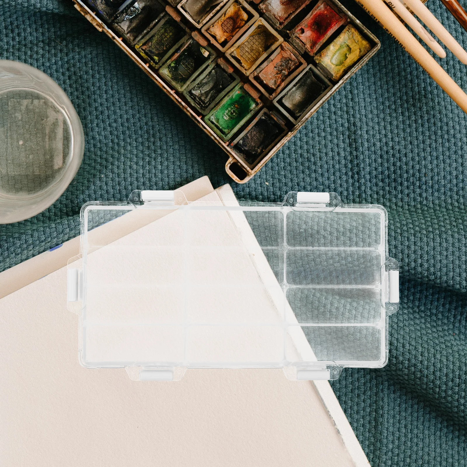 صندوق طلاء فني قابل للغسل مكون من 12 لونًا متنوعًا آمنًا لسهولة المشاريع التعليمية والحرف اليدوية والهدايا