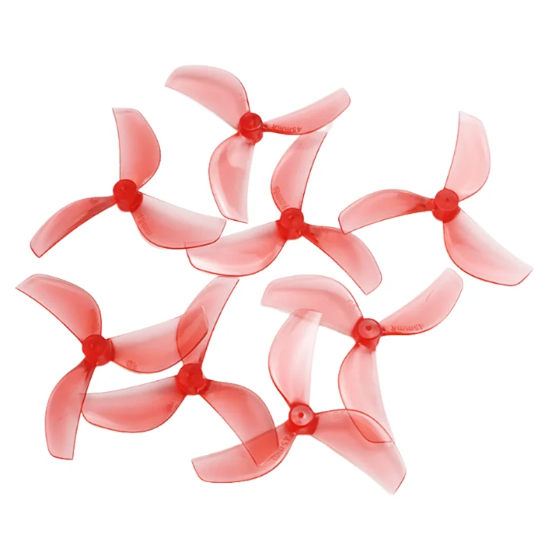 Nouveau 4 paires/8 pièces Gemfan 45mm hélice PC à 3 pales 1mm 1.5mm pour RC FPV course Freestyle 1.8 pouces Cinewhoop cure-dents Drones Mini