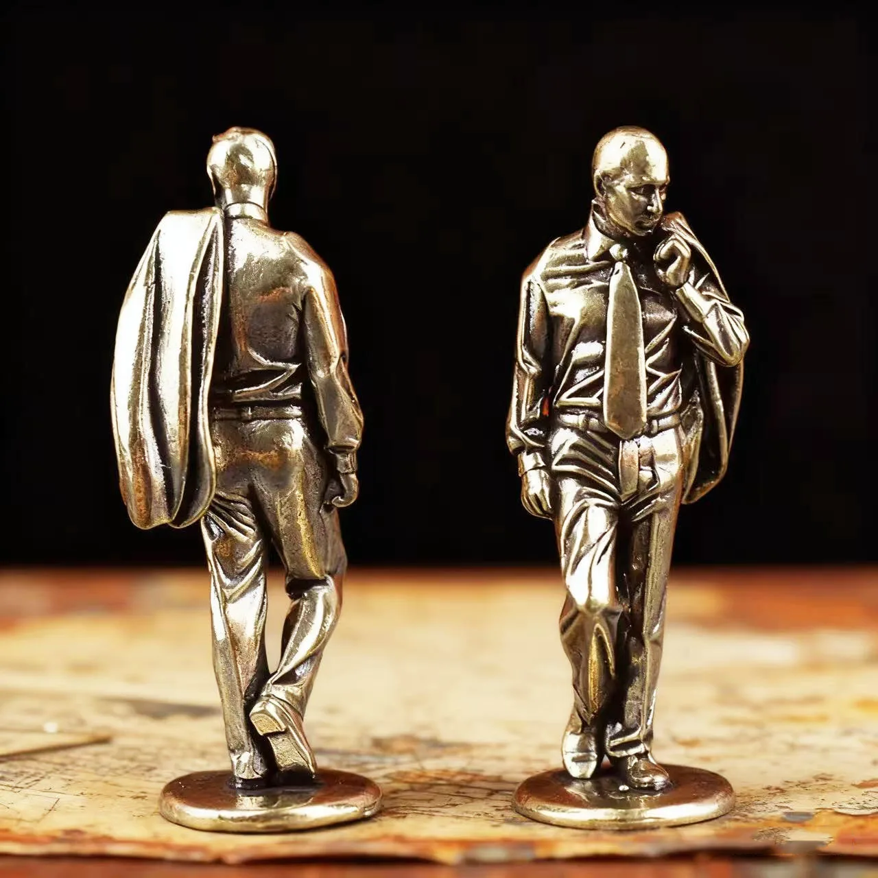 Brass suit man model ornaments bronze CEO figurine Chief Executive Officer crafts home decoration m322