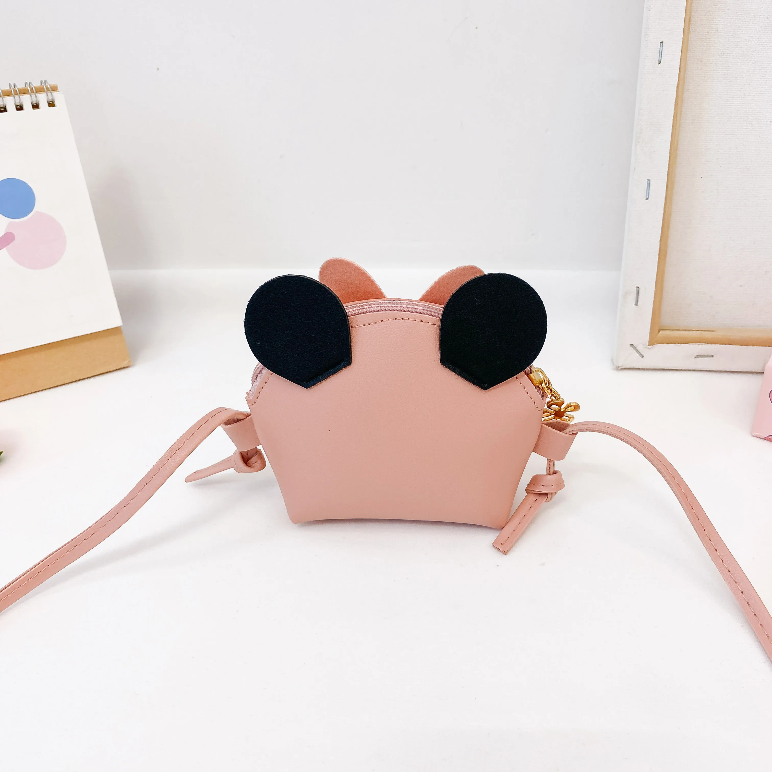 Cute Pu Zip Closure Kid Messenger Bag