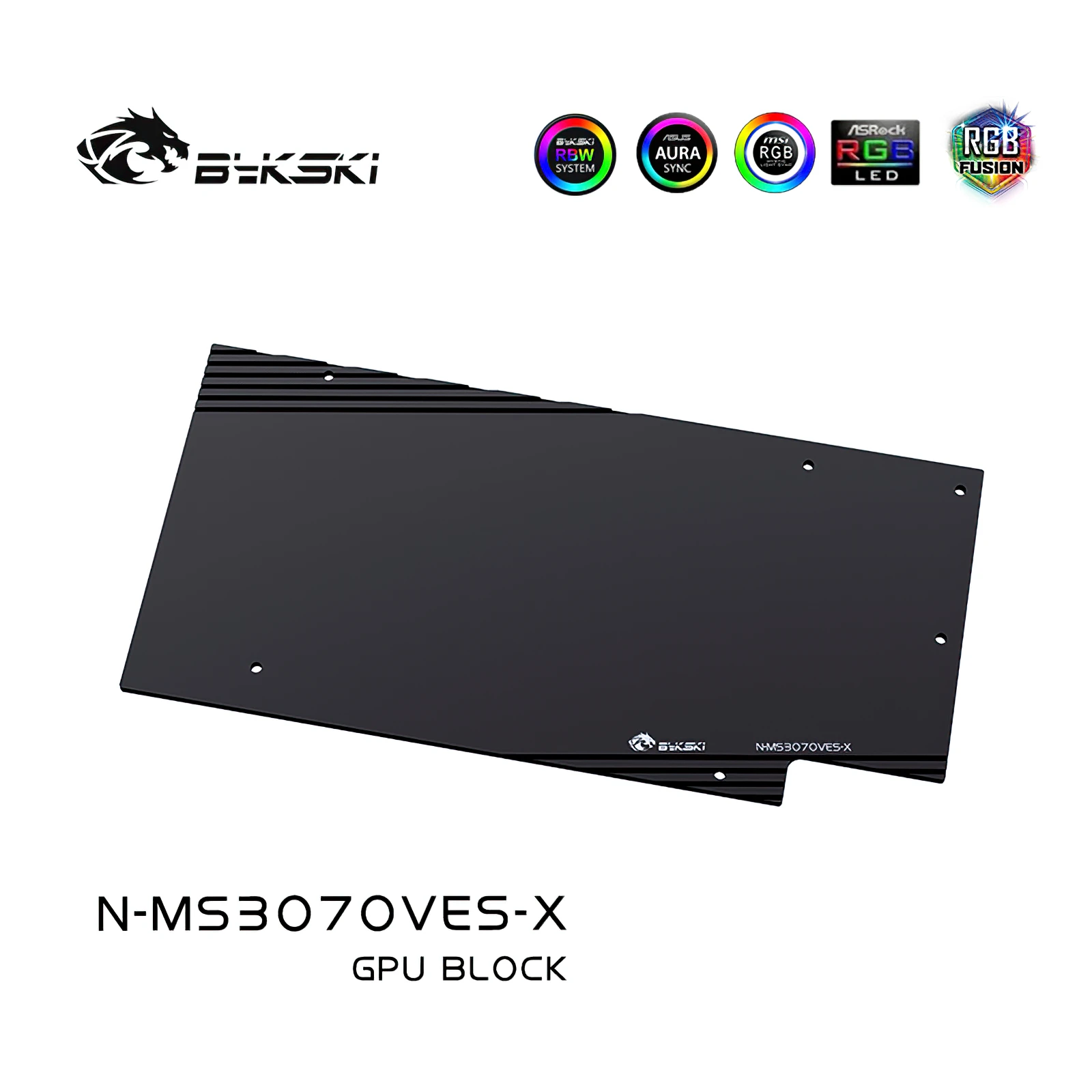 Imagem -03 - Bykski Cobertura Completa Gpu Bloco de Resfriamento Água Rgb com Placa Traseira para Msi Rtx3070 Ventus N-ms3070ves-x