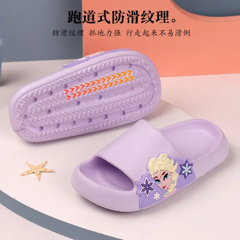 Disney Slippers for Kids Girls Frozen elsa Princess Cute Cartoon non-slip soft sole EVA Lightweight slippers