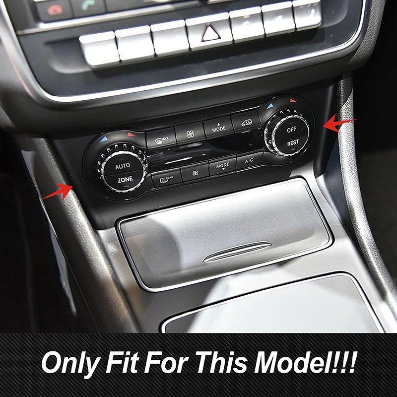 Car Console Air Conditioning Outlet Button Panel Frame Carbon Fiber Color Trim For Mercedes Benz A Class W176 CLA C117 GLA X156