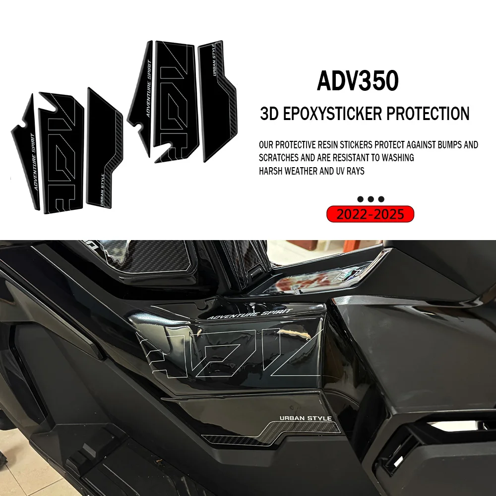 

Motorcycle 3D Epoxy Stickers For ADV 350 Tunnel Test Protection Decals ADV350 Accessories 2022-2025