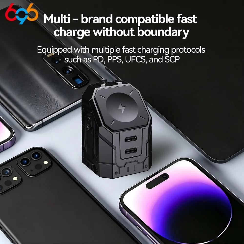 3.0 Fast Charging Adapter For IPhone For Huawei For Xiaomi Multi-device Multifunctional GAN Phone Charger 3 IN 1 Fast Charger